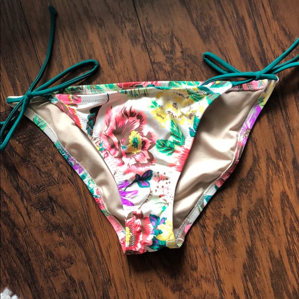 Victoria secret floral bikini swim bottom!